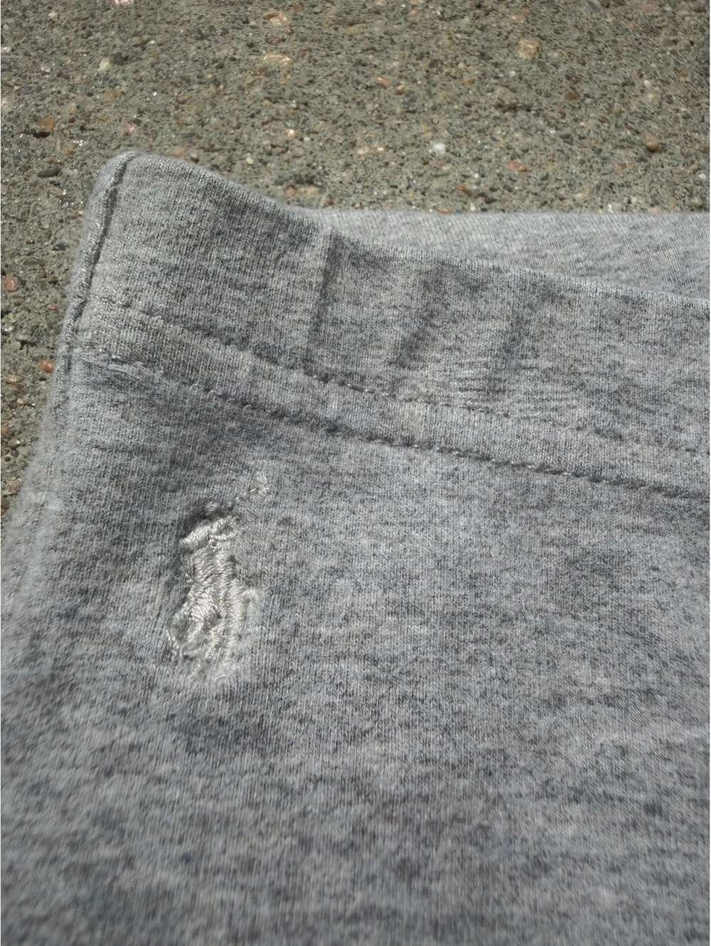 Polo Ralph Lauren Girls 6X Gray Cotton Blend Leggings with Bow Detail